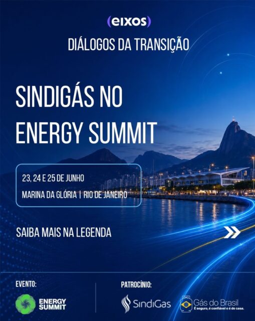 🎙️ O presidente do Sindigás, Sérgio Bandeira de Mello, participa de um talk show da Arena Diálogos da Transição, que integra a programação oficial do Energy Summit 2026.

Patrocinador da iniciativa, o Sindigás marca presença em um dos principais espaços de debate sobre os desafios e as oportunidades da transição energética no Brasil.

📅 23, 24 e 25 de junho
📍 Marina da Glória | Rio de Janeiro

📲 Confira a programação completa nos canais da @agenciaeixos. 

#EnergySummit #DiálogosDaTransição #Sindigás